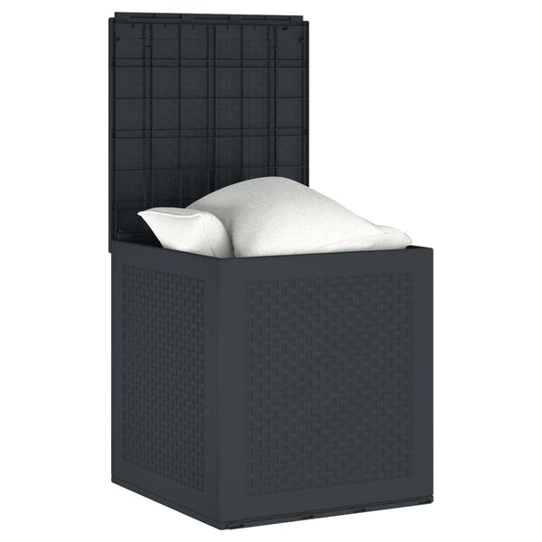 vidaXL Storage Box Anthracite 21.65 x 20.87 x 22.44 in Polypropylene
