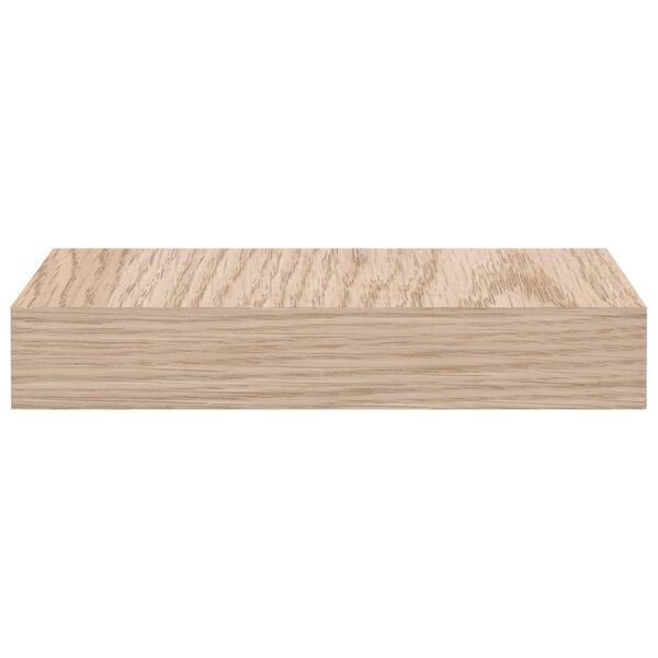vidaXL Floating Shelf Oak veneer Engineered wood with oak veneer Small