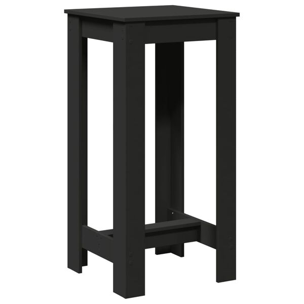 vidaXL Bar Table Black Engineered wood 20.1x19.7x40.7 in Simple