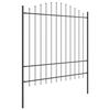 vidaXL Garden Fence 3 pcs Grey 66.93 x 84.65 in Powder-Coated Steel