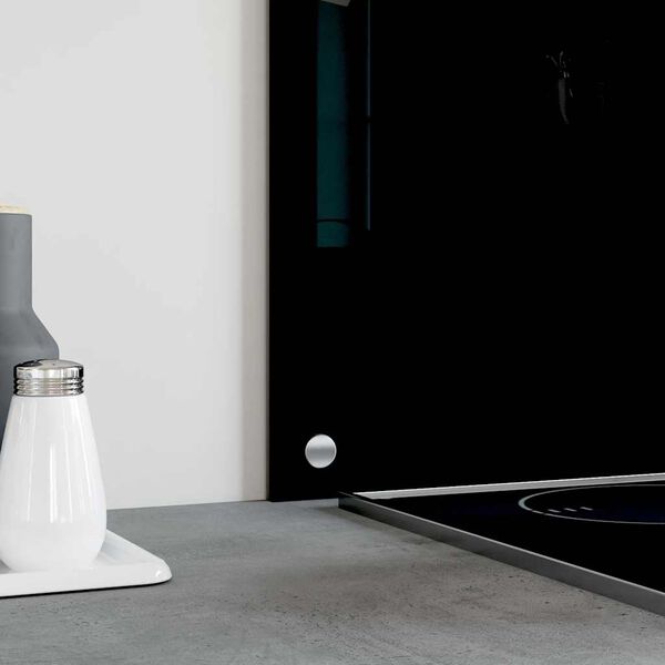 vidaXL Kitchen Backsplash Black 39.4"x15.7" Tempered Glass