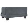 vidaXL Kids Sofa Dark Grey Velvet, solid pine wood, plastic Mini