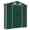 vidaXL Garden Shed Green Galvanized steel Large Garden Shed