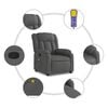 vidaXL Massage Recliner Chair Dark Grey