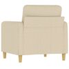 vidaXL Sofa Chair Cream Fabric (100% polyester), Metal, Textilene Single