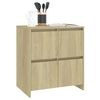 vidaXL Sideboard Sonoma Oak 27.6"x16.1"x29.5" Engineered Wood