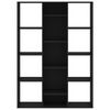 vidaXL Room Divider/Book Cabinet Black 39.4x9.4x55.1" Engineered Wood