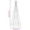 vidaXL LED Christmas Tree with Spikes 220 LEDs Warm White 70.9"