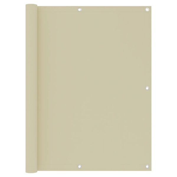 vidaXL Balcony Screen Cream 47.2x236.2" Oxford Fabric