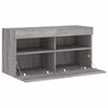 vidaXL TV Wall Cabinet Grey Sonoma Engineered Wood Medium