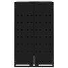 vidaXL Wheelie Bin Storage for Single Bin Black 27.2x31.1x46.1" Steel