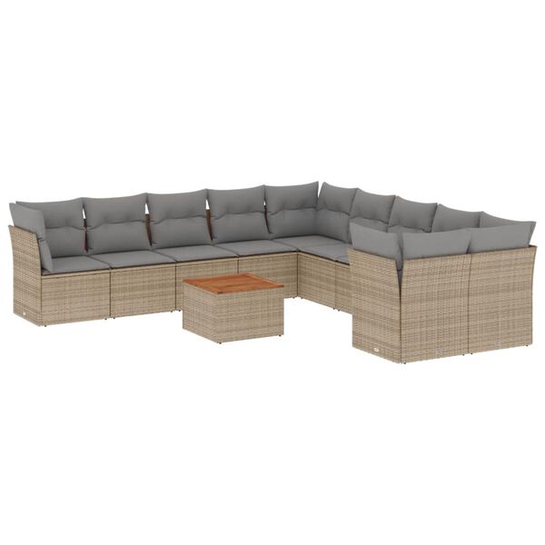 vidaXL Garden Sofa Set Mix beige