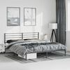 vidaXL Bed Frame Black Steel Double Bed Frame Rectangular