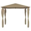 vidaXL Gazebo Taupe Fabric, steel 10x10ft UV-resistant materials