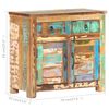 vidaXL Sideboard Multicolour Solid Reclaimed Wood