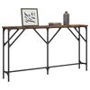 vidaXL Console Table Smoked oak Engineered wood 55.1 in Adjustable Feet