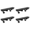 vidaXL Moving Dollies with 4 Wheels 4 pcs Black Polypropylene 374.8 lb