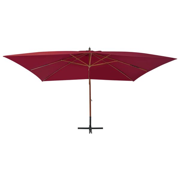 vidaXL Cantilever Garden Parasol Bordeaux red