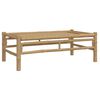 vidaXL Garden Lounge Set Natural bamboo, Dark grey cushions