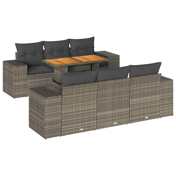 vidaXL Garden Sofa Set Gray
