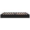vidaXL Ottoman Bed Frame Black Faux leather, Metal, Plywood, Engineered wood