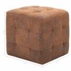 vidaXL Pouffe 2 pcs Brown 11.8" x 11.8" x 11.8" leather