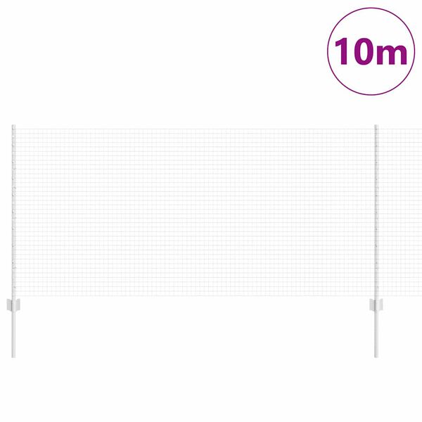 vidaXL Fence and Post Silver 3.28 x 32.81 ft Steel