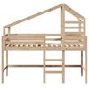 vidaXL Loft Bed Pine Solid pine wood 31.5 x 79 in Loft Bed Rectangular