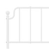 vidaXL Bed Frame White Steel Full Bed Frame Rectangular Traditional