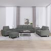vidaXL Sofa Set Dark grey Fabric (100% polyester), metal, textilene, plywood