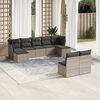 vidaXL Garden Sofa Set Grey