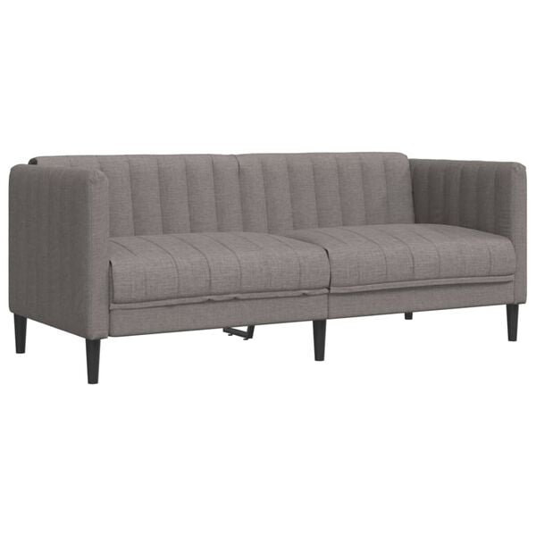 vidaXL Sofa Taupe Fabric (100% polyester), plywood, solid wood