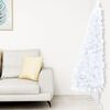 vidaXL Artificial Half Pre-lit Christmas Tree with Stand White 47.2" PVC
