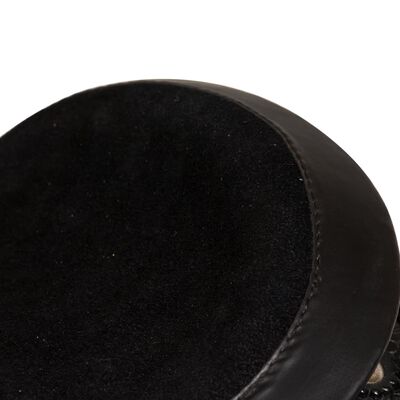vidaXL Western Saddle, Headstall&Breast Collar Real Leather 17" Black