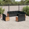 vidaXL Garden Sofa Set Black