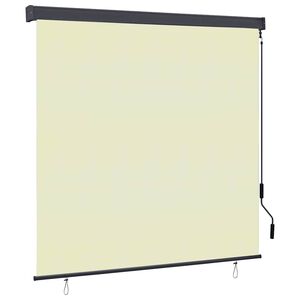 vidaXL Roller Shade Cream Polyester with PA coating, Aluminum, Steel