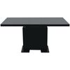 vidaXL Kitchen Table Glossy Black MDF, Steel Extendable Dining Table