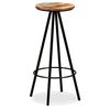 vidaXL Bar Stool Set of 2 Multicoloured Solid reclaimed wood and steel