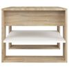 vidaXL Coffee Table White and Sonoma Oak Engineered Wood Small
