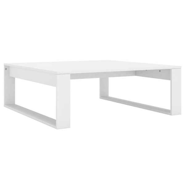 vidaXL Coffee Table White Engineered wood 39.4 in x 39.4 in Simple