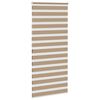 vidaXL Zebra Blind Sand Brown 100% Polyester, Aluminum 39.4 x 78.7 in