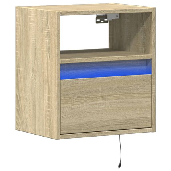 vidaXL TV Wall Cabinet Sonoma Oak Engineered Wood TV Wall Cabinet