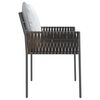vidaXL Garden Chair Set of 6 Brown Poly Rattan, Powder-Coated Steel