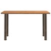 vidaXL Dining Table Light brown Solid oak wood, Powder-coated steel