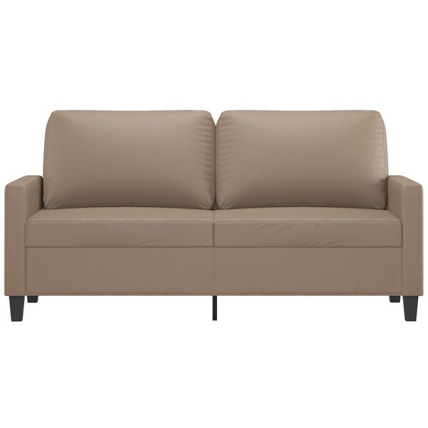 vidaXL 2-Seater Sofa Cappuccino 55.1" Faux Leather