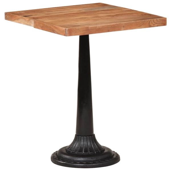 vidaXL Bistro Table Natural Wood Solid acacia wood, cast iron