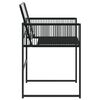 vidaXL Garden Chair Black PE Rattan, Powder-Coated Steel Collapsible