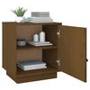 vidaXL Bedside Cabinet Honey Brown Solid Pinewood Compact Rectangular