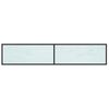 vidaXL TV Cabinet White Marble Tempered Glass, Powder-Coated Steel Large