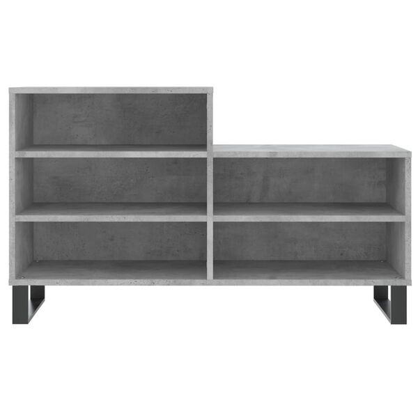 vidaXL Shoe Cabinet Concrete Grey Engineered wood and metal